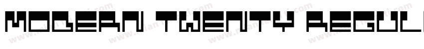 MODERN TWENTY REGULAR字体转换
